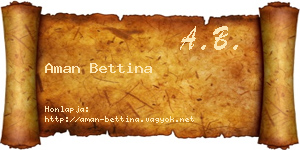 Aman Bettina névjegykártya